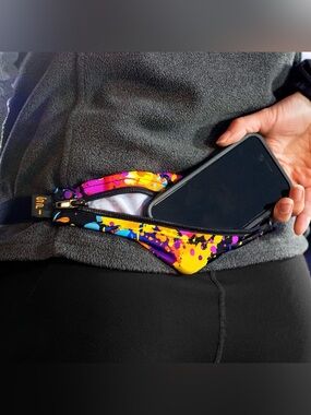 SpiBelt Rave Fabric Zipper Pocket Splash Fanny Pack Multicolor Unisex Versatile